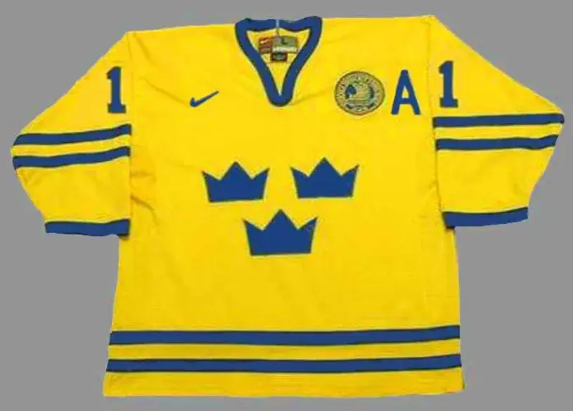 DANIEL ALFREDSSON 2002 Team Sweden Nike Olympic Throwback Hockey Jersey