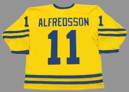 DANIEL ALFREDSSON 2002 Team Sweden Nike Olympic Throwback Hockey Jersey 
