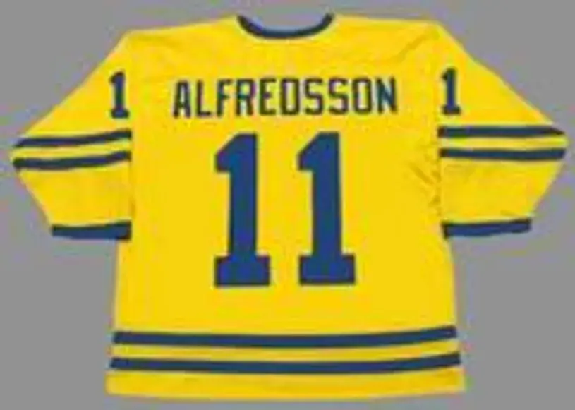 DANIEL ALFREDSSON 2002 Team Sweden Nike Olympic Throwback Hockey Jersey 