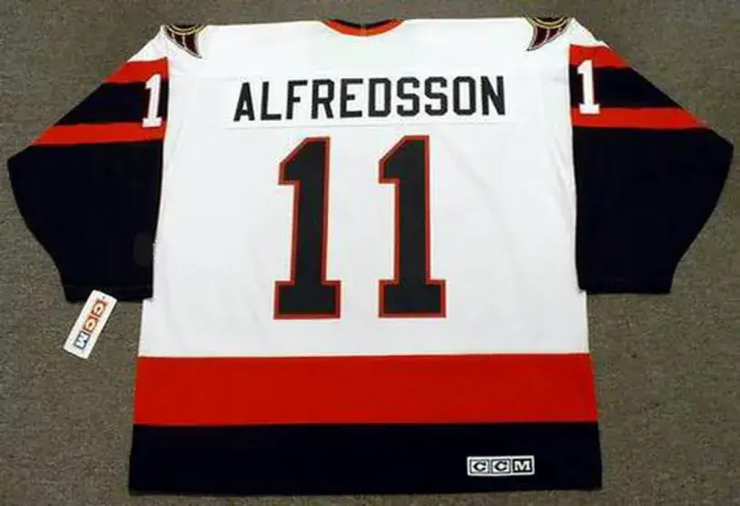 DANIEL ALFREDSSON Ottawa Senators 2007 CCM Throwback NHL Hockey Jersey 