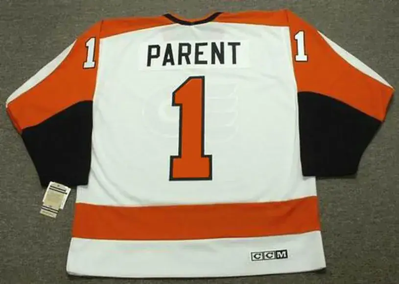 BERNIE PARENT Philadelphia Flyers 1974 Home CCM Throwback NHL Hockey Jersey 