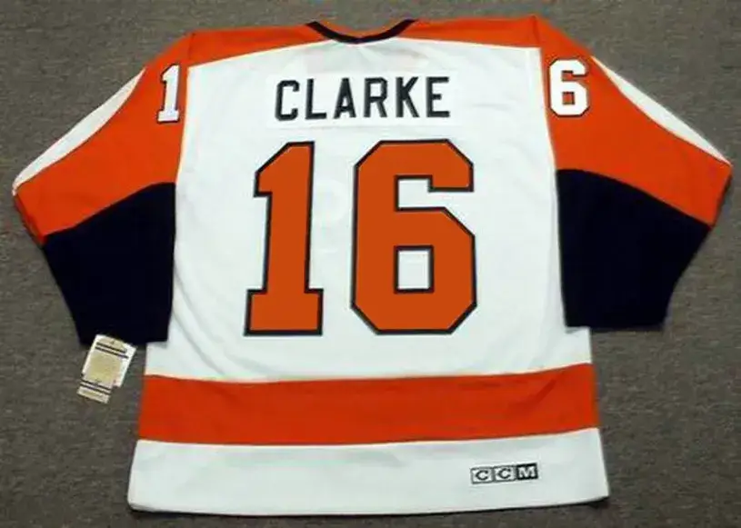 BOBBY CLARKE Philadelphia Flyers 1974 CCM Vintage Throwback Home NHL Jersey 