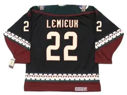 CLAUDE LEMIEUX Phoenix Coyotes 2001 CCM Vintage Throwback NHL Hockey Jersey 