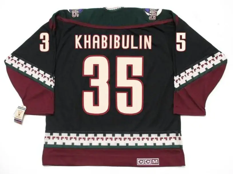 NIKOLAI KHABIBULIN Phoenix Coyotes 1997 CCM Vintage Throwback NHL Hockey Jersey 