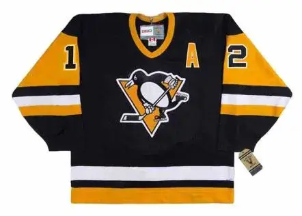 BOB ERREY Pittsburgh Penguins 1992 Away CCM Throwback NHL Hockey Jersey