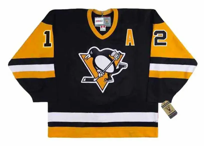 BOB ERREY Pittsburgh Penguins 1992 Away CCM Throwback NHL Hockey Jersey