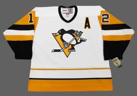 BOB ERREY Pittsburgh Penguins 1992 Home CCM Throwback NHL Hockey Jersey