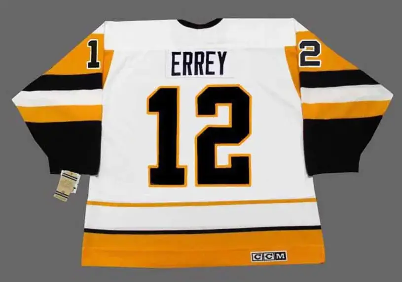 BOB ERREY Pittsburgh Penguins 1992 Home CCM Throwback NHL Hockey Jersey 