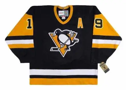 BRYAN TROTTIER Pittsburgh Penguins 1992 Away CCM Throwback NHL Hockey Jersey