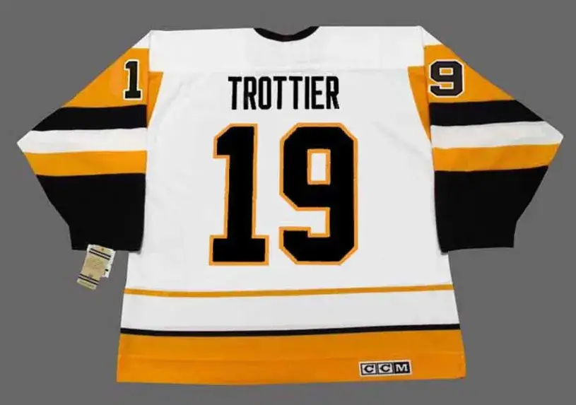 BRYAN TROTTIER Pittsburgh Penguins 1992 Home CCM Throwback NHL Hockey Jersey 