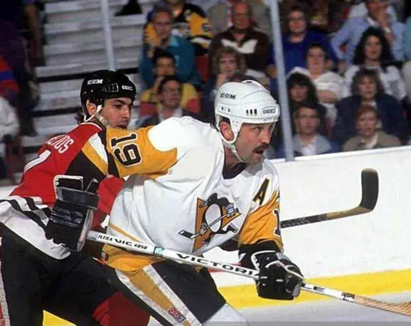 BRYAN TROTTIER Pittsburgh Penguins 1992 Home CCM Throwback NHL Hockey Jersey 