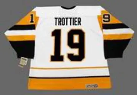 BRYAN TROTTIER Pittsburgh Penguins 1992 Home CCM Throwback NHL Hockey Jersey 