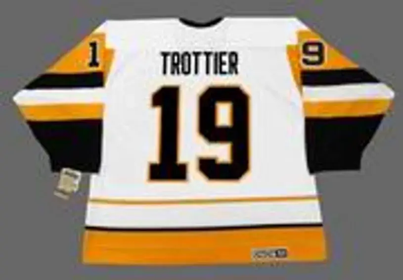 BRYAN TROTTIER Pittsburgh Penguins 1992 Home CCM Throwback NHL Hockey Jersey 