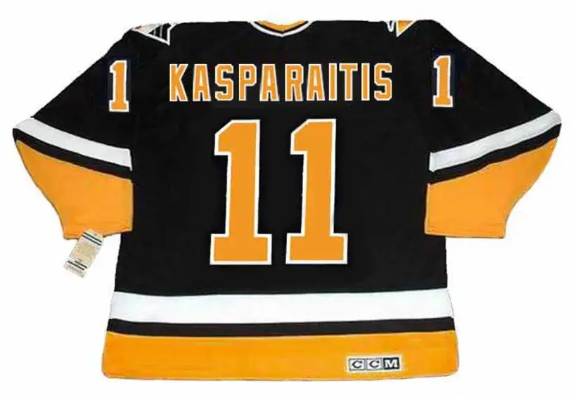 DARIUS KASPARAITIS Pittsburgh Penguins 1996 Away CCM Throwback NHL Hockey Jersey 