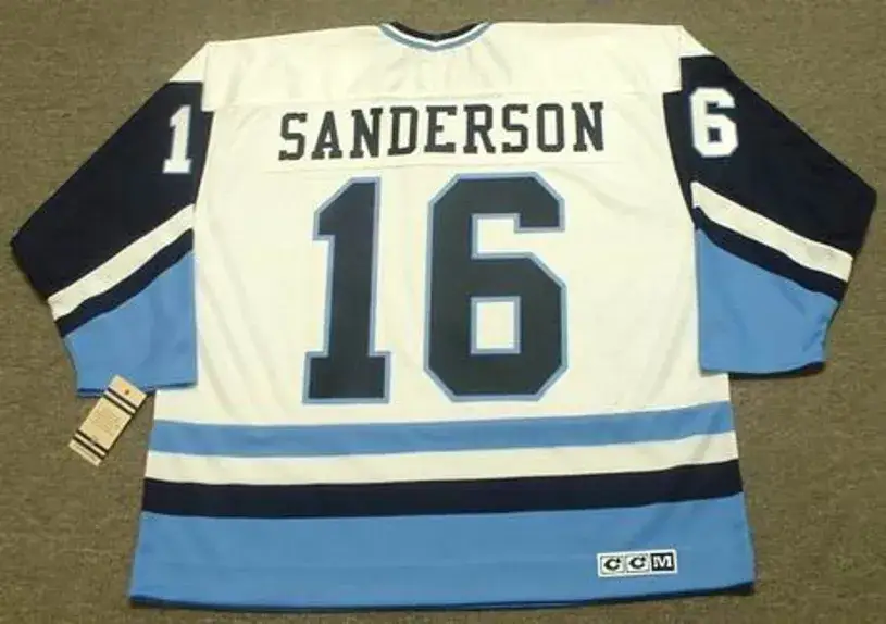 DEREK SANDERSON Pittsburgh Penguins 1977 CCM Vintage Throwback NHL Jersey 