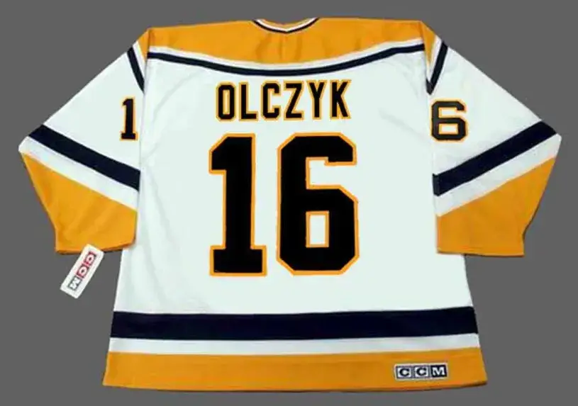 ED OLCZYK Pittsburgh Penguins 1998 CCM Throwback Home NHL Jersey 