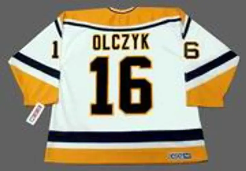 ED OLCZYK Pittsburgh Penguins 1998 CCM Throwback Home NHL Jersey 