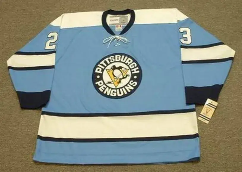 EDDIE SHACK Pittsburgh Penguins 1971 CCM Vintage Throwback NHL Hockey Jersey