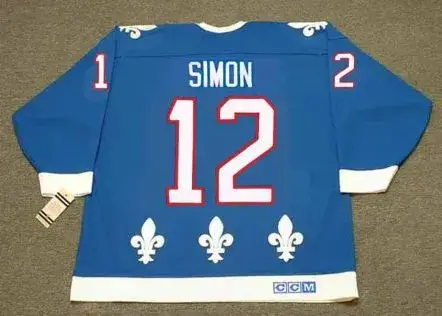 CHRIS SIMON Quebec Nordiques 1993 Away CCM Throwback NHL Hockey Jersey 