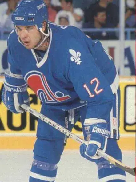CHRIS SIMON Quebec Nordiques 1993 Away CCM Throwback NHL Hockey Jersey 