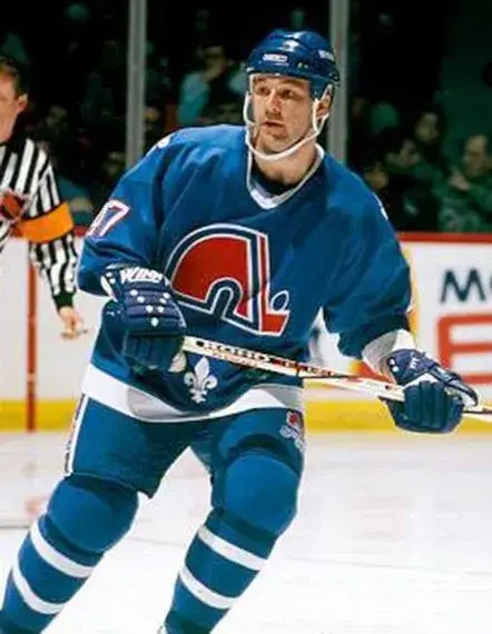 CLAUDE LAPOINTE Quebec Nordiques 1993 Away CCM Throwback NHL Hockey Jersey 