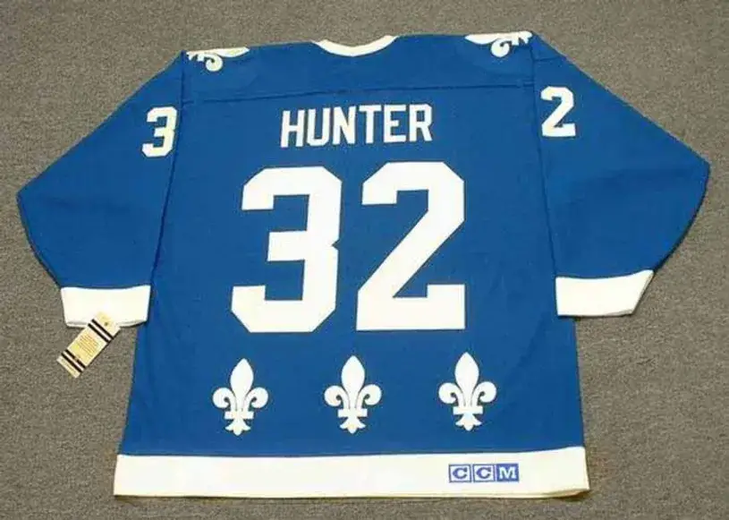 DALE HUNTER Quebec Nordiques 1985 Away CCM Throwback NHL Hockey Jersey 