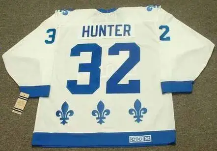 DALE HUNTER Quebec Nordiques 1985 Home CCM Vintage Throwback Hockey Jersey 