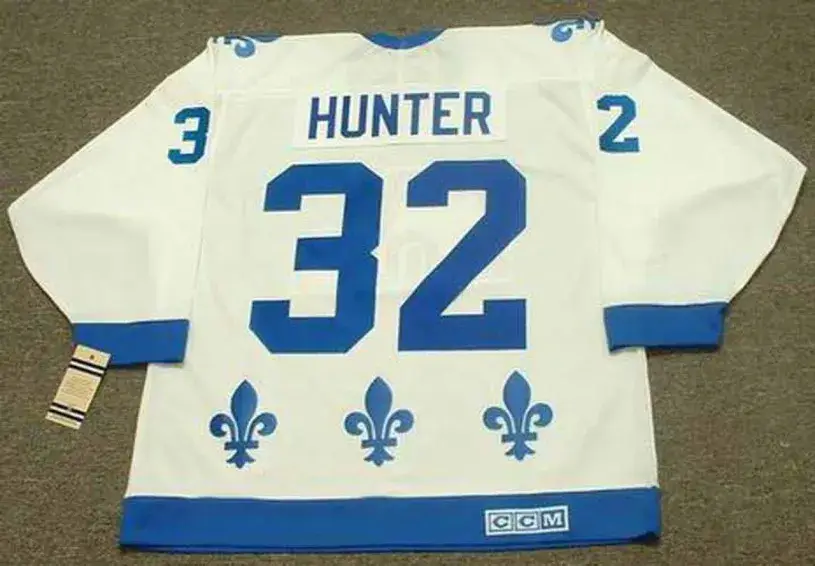 DALE HUNTER Quebec Nordiques 1985 Home CCM Vintage Throwback Hockey Jersey 