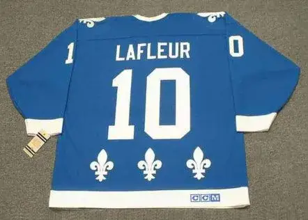 GUY LAFLEUR Quebec Nordiques 1990 Away CCM Vintage Throwback Hockey Jersey 
