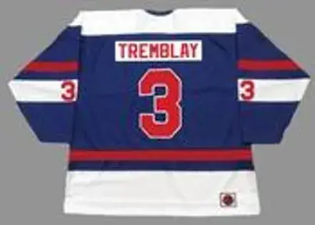 J.C. TREMBLAY Quebec Nordiques 1973 WHA Throwback Hockey Jersey 