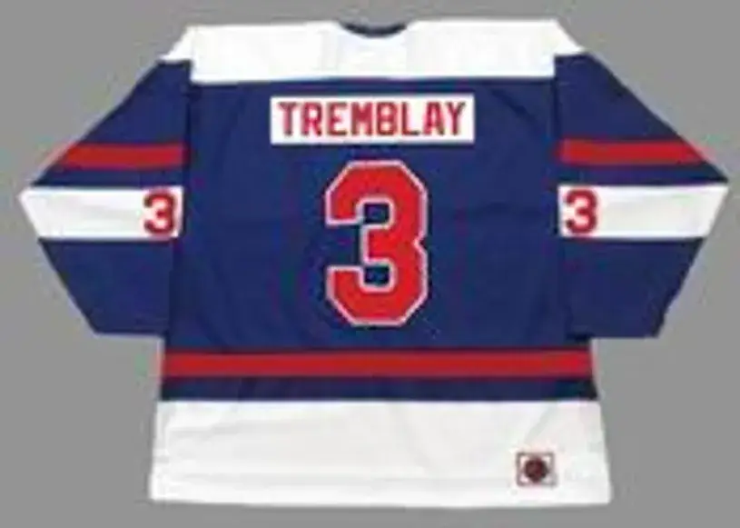 J.C. TREMBLAY Quebec Nordiques 1973 WHA Throwback Hockey Jersey 
