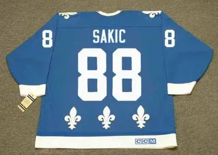 JOE SAKIC Quebec Nordiques 1988 Away CCM Throwback NHL Hockey Jersey 