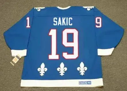 JOE SAKIC Quebec Nordiques 1992 Away CCM Throwback NHL Hockey Jersey 
