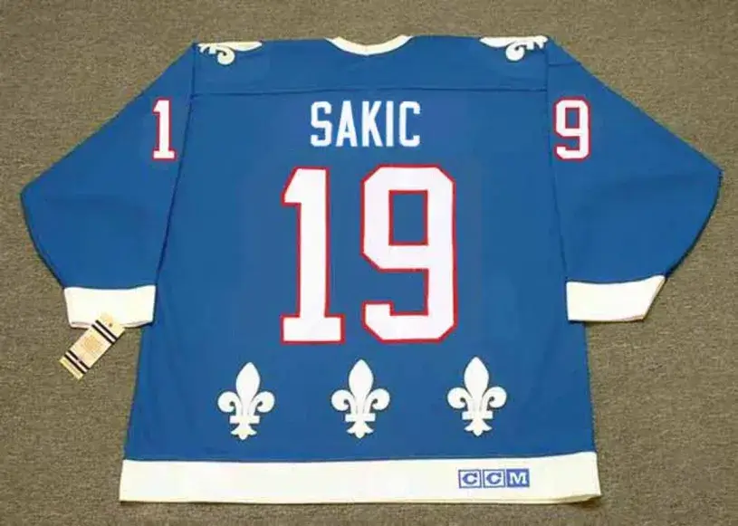 JOE SAKIC Quebec Nordiques 1992 Away CCM Throwback NHL Hockey Jersey 