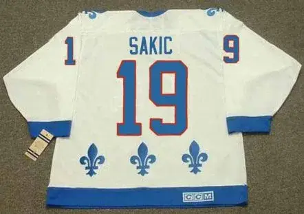 JOE SAKIC Quebec Nordiques 1992 Home CCM Throwback NHL Hockey Jersey 