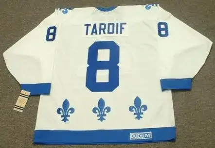 MARC TARDIF Quebec Nordiques 1982 Home CCM Vintage Throwback Hockey Jersey 