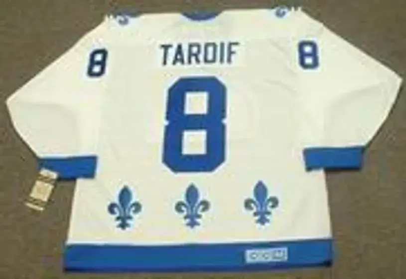 MARC TARDIF Quebec Nordiques 1982 Home CCM Vintage Throwback Hockey Jersey 