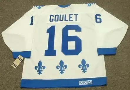 MICHEL GOULET Quebec Nordiques 1988 Home CCM Vintage Throwback Hockey Jersey 