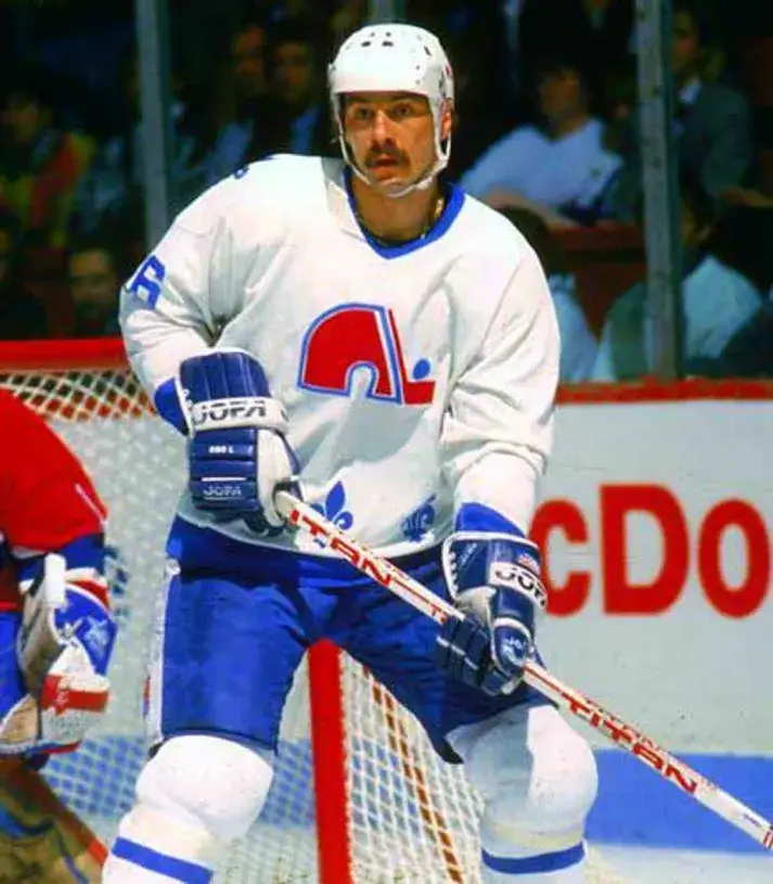 MICHEL GOULET Quebec Nordiques 1988 Home CCM Vintage Throwback Hockey Jersey 
