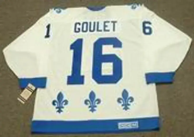 MICHEL GOULET Quebec Nordiques 1988 Home CCM Vintage Throwback Hockey Jersey 