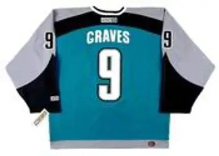 ADAM GRAVES San Jose Sharks 2001 CCM Throwback NHL Hockey Jersey 