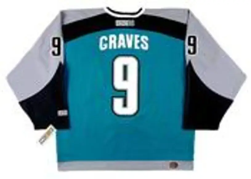 ADAM GRAVES San Jose Sharks 2001 CCM Throwback NHL Hockey Jersey 