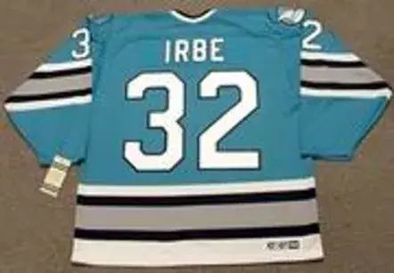 ARTURS IRBE San Jose Sharks 1993 CCM Vintage Throwback NHL Hockey Jersey 
