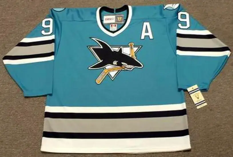 BERNIE NICHOLLS San Jose Sharks 1997 CCM Vintage Throwback NHL Hockey Jersey