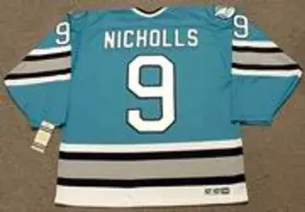 BERNIE NICHOLLS San Jose Sharks 1997 CCM Vintage Throwback NHL Hockey Jersey 