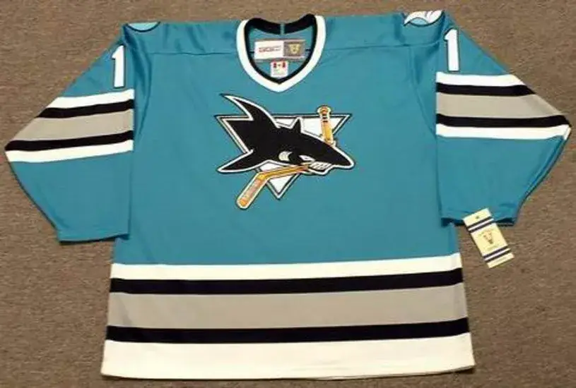 BRIAN HAYWARD San Jose Sharks 1992 CCM Vintage Throwback NHL Hockey Jersey