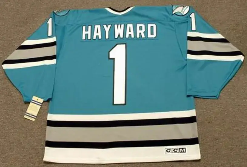 BRIAN HAYWARD San Jose Sharks 1992 CCM Vintage Throwback NHL Hockey Jersey 