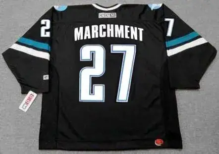 BRYAN MARCHMENT San Jose Sharks 2001 CCM Throwback Alternate NHL Jersey 