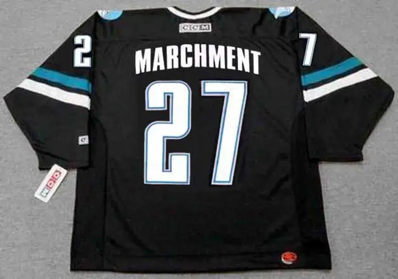 BRYAN MARCHMENT San Jose Sharks 2001 CCM Throwback Alternate NHL Jersey 