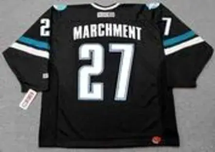 BRYAN MARCHMENT San Jose Sharks 2001 CCM Throwback Alternate NHL Jersey 